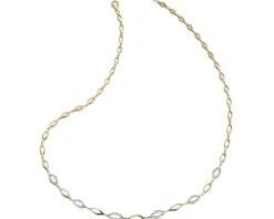 Apart Naszyjnik z żółtego złota z diamentami - 50 cm, - 0,10 ct - próba 585< Naszyjniki