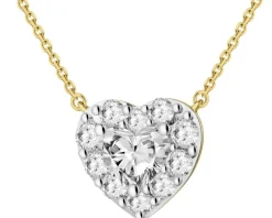 Apart Naszyjnik z żółtego złota z diamentami laboratoryjnymi - serce - 0,87 ct - próba 585< Wszystkie