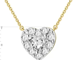 Apart Naszyjnik z żółtego złota z diamentami laboratoryjnymi - serce - 0,87 ct - próba 585< Wszystkie