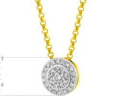 Outlet Apart Naszyjnik z żółtego złota z diamentami - 0,12 ct - próba 585