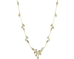 Apart Naszyjnik z żółtego złota z diamentami - liście - 0,05 ct - próba 585< Naszyjniki