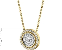 Discount Apart Naszyjnik z żółtego złota z diamentami - 0,11 ct - próba 585