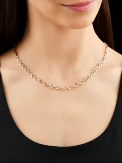 Apart Naszyjnik z żółtego złota z diamentami - 0,15 ct - próba 585< Naszyjniki