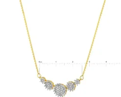 Outlet Apart Naszyjnik z żółtego złota z diamentami - 0,25 ct - próba 585