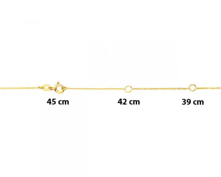 Sale Apart Naszyjnik z żółtego złota z diamentem i agatami - krzyż - próba 375