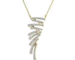 Apart Naszyjnik z żółtego złota z diamentami - 0,20 ct - próba 585< Naszyjniki