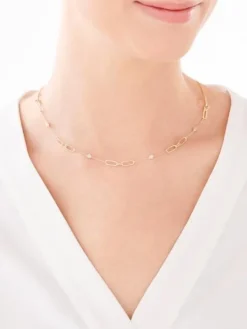 Best Apart Naszyjnik z żółtego złota z diamentami - 0,02 ct - próba 375