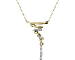 Apart Naszyjnik z żółtego złota z diamentami - 0,05 ct - próba 375