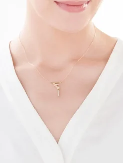 Apart Naszyjnik z żółtego złota z diamentami - 0,05 ct - próba 375