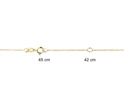 Discount Apart Naszyjnik z żółtego złota z diamentami - kwiat lotosu - 0,01 ct - próba 375
