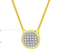 Apart Naszyjnik z żółtego złota z diamentami - koło - 0,06 ct - próba 585< Naszyjniki