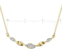 Hot Apart Naszyjnik z żółtego złota z diamentami - 0,04 ct - próba 585