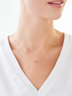Apart Naszyjnik z żółtego złota z diamentem - Ewa - 0,005 ct - próba 375< Naszyjniki