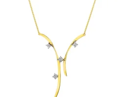 Best Apart Naszyjnik z żółtego złota z diamentami - 0,02 ct - próba 375