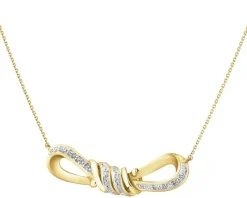 Apart Naszyjnik z żółtego złota z diamentami - 0,04 ct - próba 375< Naszyjniki