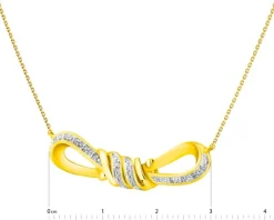 Apart Naszyjnik z żółtego złota z diamentami - 0,04 ct - próba 375< Naszyjniki