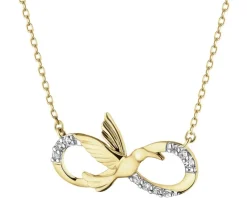 New Apart Naszyjnik z żółtego złota z diamentami - nieskończoność, koliber - 0,05 ct - próba 585