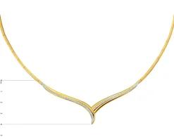 Discount Apart Naszyjnik z żółtego złota z diamentami - 0,30 ct - próba 585
