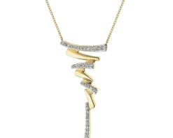 Apart Naszyjnik z żółtego złota z diamentami - 0,09 ct - próba 585< Naszyjniki