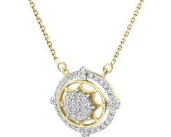 Sale Apart Naszyjnik z żółtego złota z diamentami - 0,15 ct - próba 585