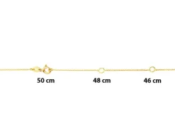 Hot Apart Naszyjnik z żółtego złota z diamentem - serca - 0,003 ct - próba 375