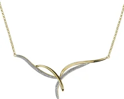 Sale Apart Naszyjnik z żółtego złota z diamentami - 0,19 ct - próba 585