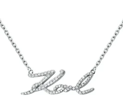 Clearance Karl Lagerfeld Naszyjnik ze stali szlachetnej z cyrkoniami -