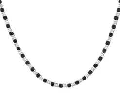 Best Aztorin Naszyjnik ze stali szlachetnej z hematytami
