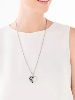 Discount Elixa Naszyjnik ze stali szlachetnej - serce
