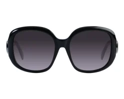 New Elixa Okulary przeciwsłoneczne damskie, okrągłe, czarne