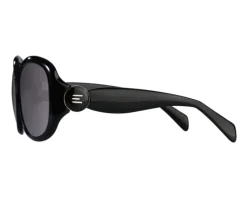 New Elixa Okulary przeciwsłoneczne damskie, okrągłe, czarne