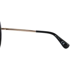 Elixa Okulary przeciwsłoneczne damskie, okrągłe, czarne< Okulary Przeciwsłoneczne