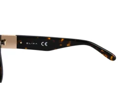 Discount Elixa Okulary przeciwsłoneczne damskie, prostokątne, brązowe