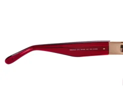 Elixa Okulary przeciwsłoneczne damskie, prostokątne, czerwone< Okulary Przeciwsłoneczne