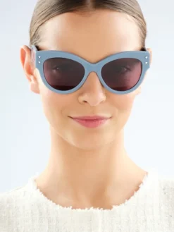 Clearance Elixa Okulary przeciwsłoneczne damskie, kocie oczy, niebieskie