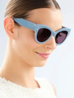 Clearance Elixa Okulary przeciwsłoneczne damskie, kocie oczy, niebieskie