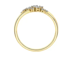 Clearance Apart Pierścionek żółtego złota z brylantami - 0,18 ct - próba 585