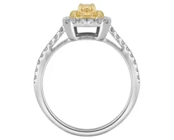 Apart Pierścionek z białego i żółtego z diamentami - 0,72 ct - próba 585< Wszystkie