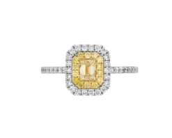 Apart Pierścionek z białego i żółtego z diamentami - 0,72 ct - próba 585< Wszystkie