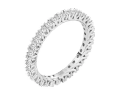 Discount Apart Pierścionek z białego złota z brylantami laboratoryjnymi - Eternity - 0,93 ct - próba 585
