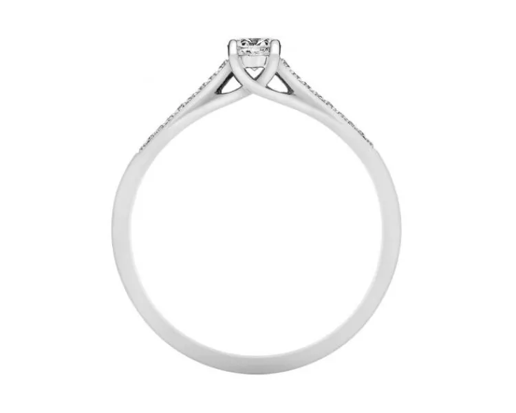 Apart Pierścionek z białego złota z brylantami - 0,24 ct - próba 750< Pierścionki