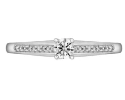 Apart Pierścionek z białego złota z brylantami - 0,24 ct - próba 750< Pierścionki