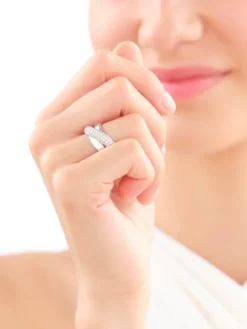 Clearance Apart Pierścionek z białego złota z brylantami - 0,63 ct - próba 585