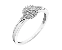 Apart Pierścionek z białego złota z diamentami - 0,12 ct - próba 750< Pierścionki