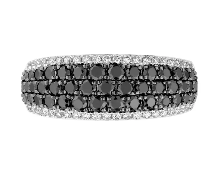 Online Apart Pierścionek z białego złota z brylantami - 0,91 ct - próba 585