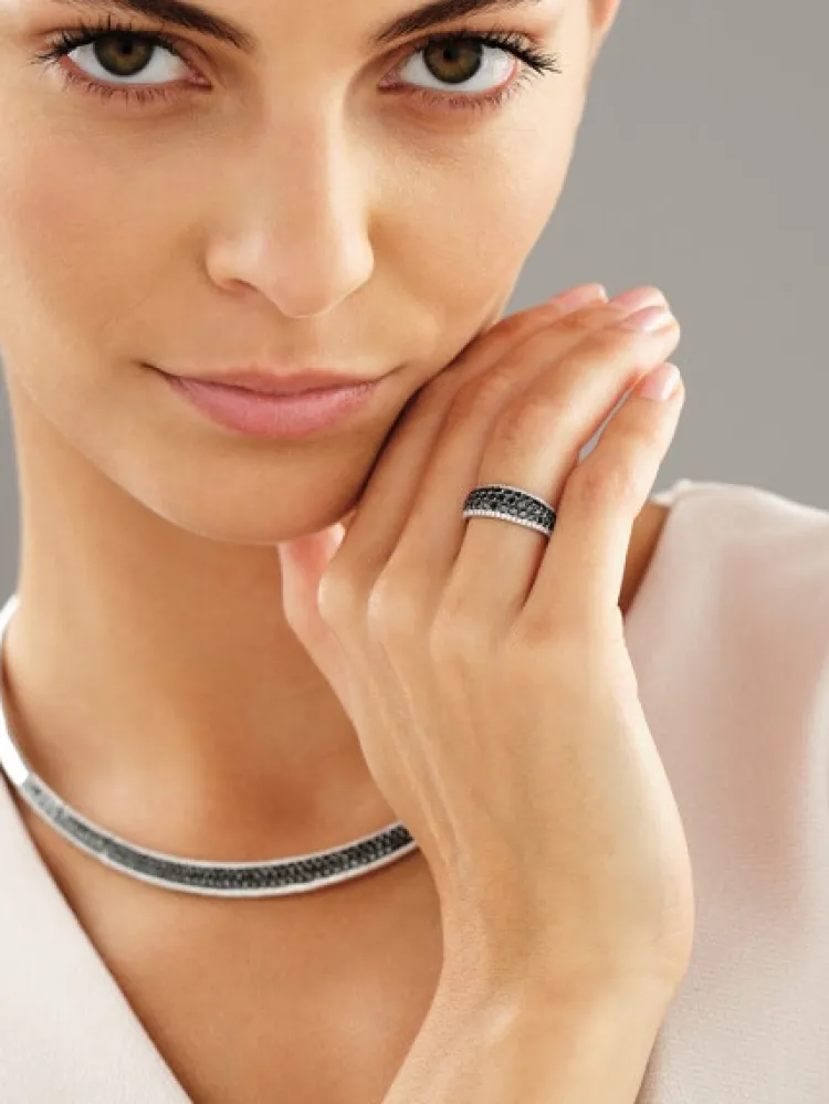 Online Apart Pierścionek z białego złota z brylantami - 0,91 ct - próba 585