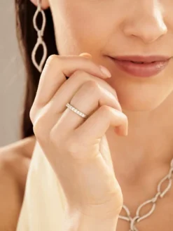 Apart Pierścionek z białego złota z brylantami - 0,50 ct - próba 585< Pierścionki