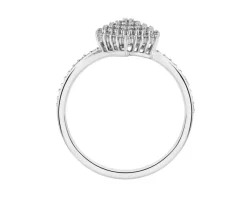 Sale Apart Pierścionek z białego złota z diamentami - 0,24 ct - próba 585