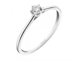 Apart Pierścionek z białego złota z brylantem - 0,14 ct - próba 585< Pierścionki