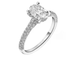 Outlet Apart Pierścionek z białego złota z diamentami - 1,50 ct - próba 750
